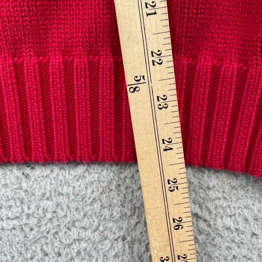 Polo Ralph Lauren Sweater Vest Mens XL Red V-Neck Cotton Knit Pony Logo Classic